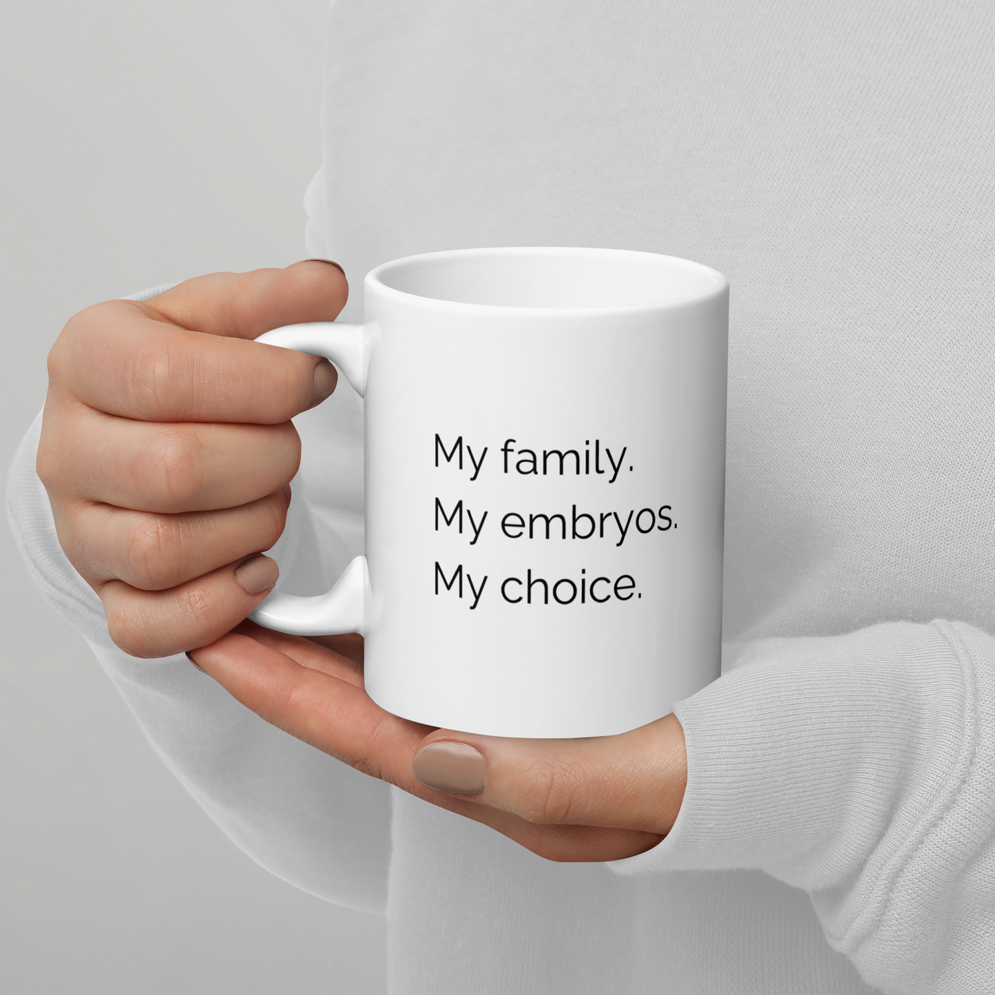 "My Family. My Embryos. My Choice." Mug