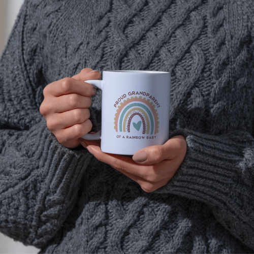 "Proud Grandparent of a Rainbow Baby" Mug